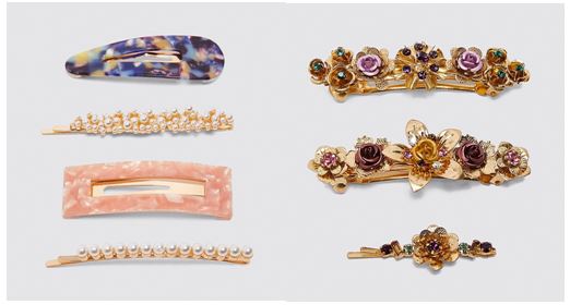 Horquillas con flores